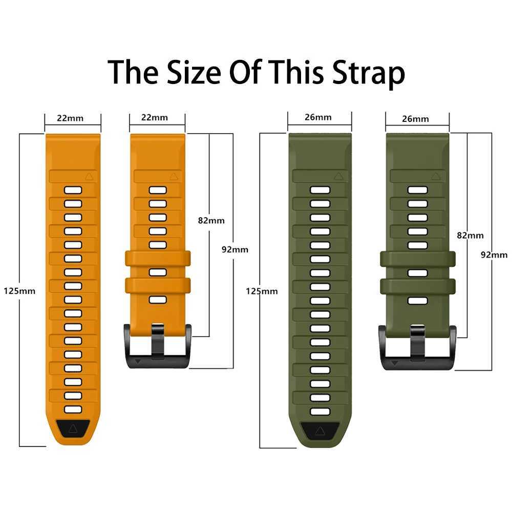 Hot Sale Fenix 8 51mm/47mm Gin with Fenix E 7 7X/6 6X/Epix Pro 2/5X Plus/965 955 QuickFit 26mm Silicone Bracelet T241115
