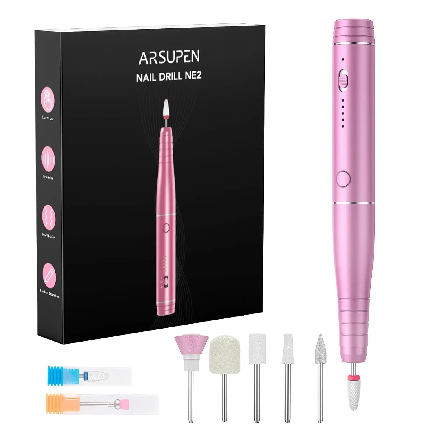 Portable Electric Nail File kit Electric Nail File Gift for Women 25000 RPM Adjustable Speed Electric Manicure and Pedicure 241115