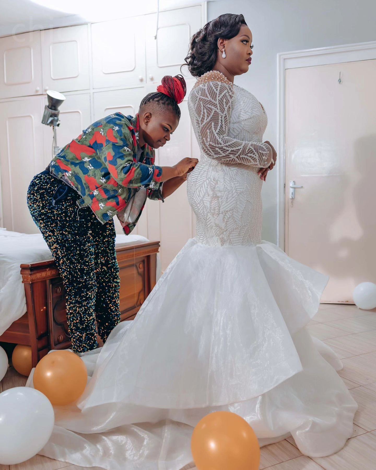 2024 Arabic Aso Ebi Plus Size White Mermaid Wedding Dress Beaded Sequined Lace Vintage Bridal Gowns Dresses ZJW02