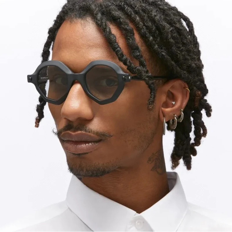 Y2K Style Maske P18 Round Acetate Handmade Sunglasses For Men Women Personalized High Quality er Eyeglasses UV400 241116