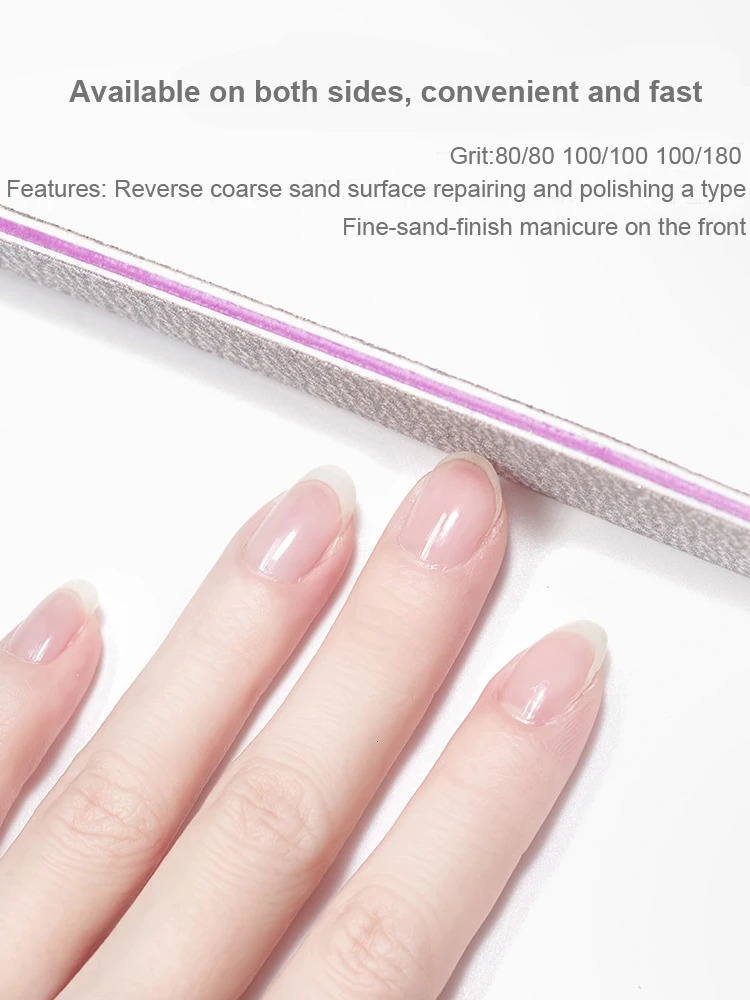 50PCS/25PCS Big Size 7*1.1in 80/80 Grit Nail Files Washable Replaceable Files For Files Strong Sandpaper Nails Accessories Tools 241115