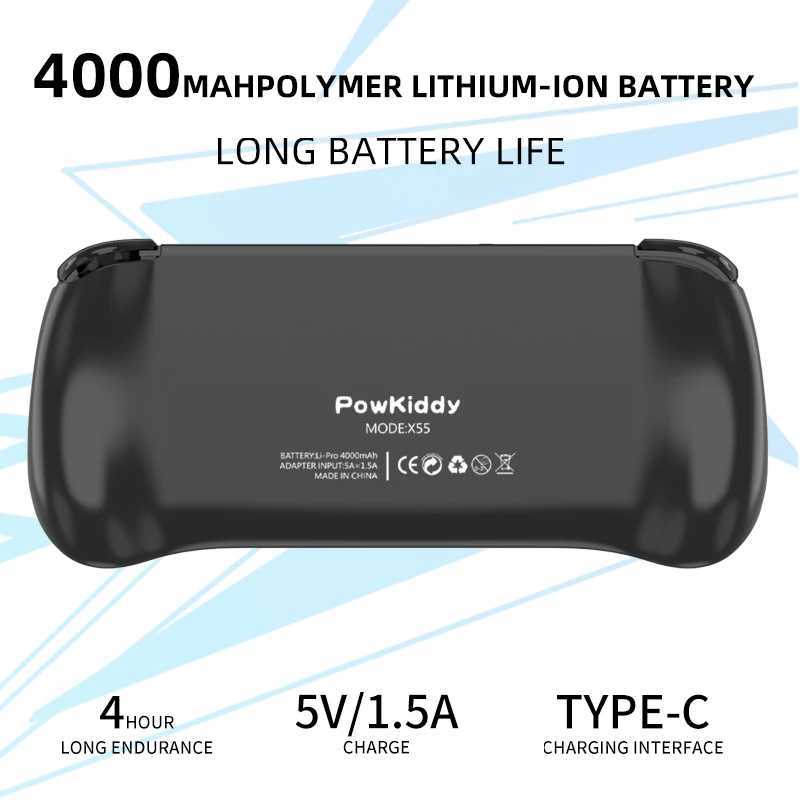 Portable Game Players POWKIDDY X55 5.5 INCH 1280*720 IPS Screen RK3566 Handheld Game Console Open-Source Retro Gaming Console Childrens gifts Q241115