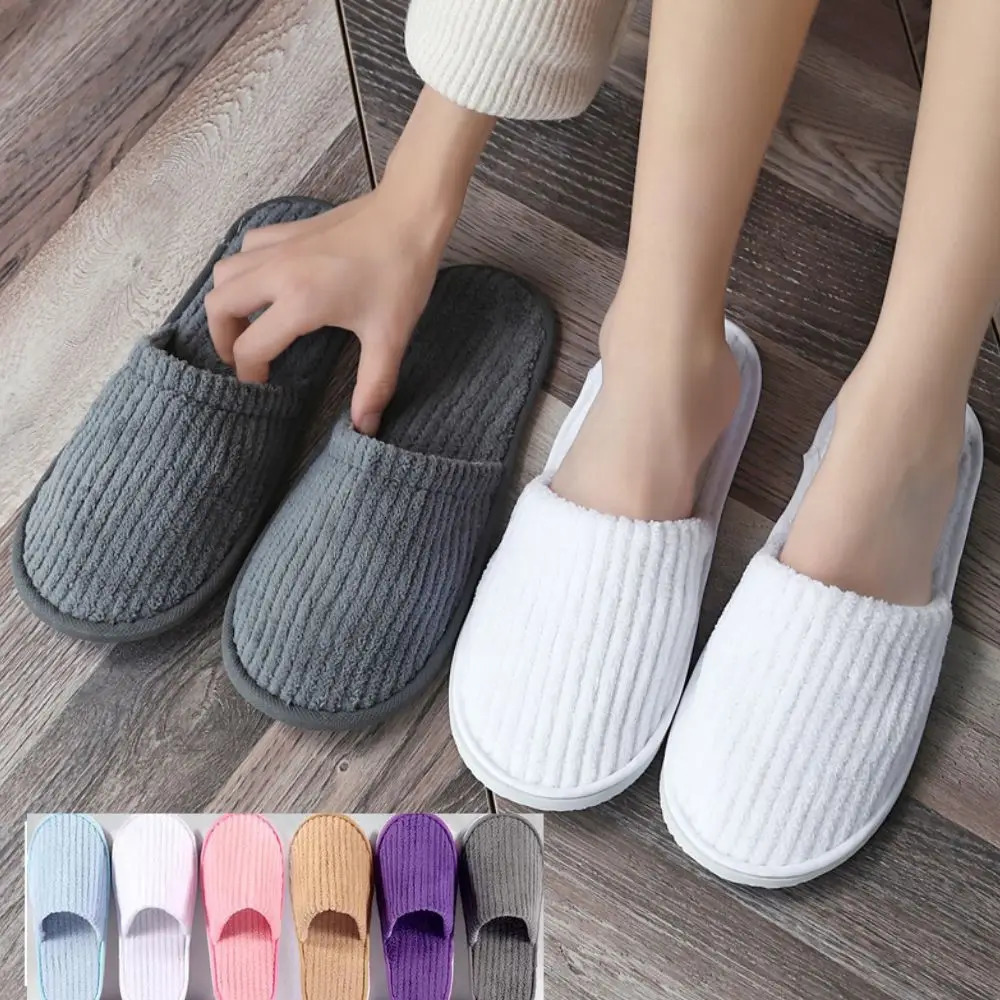 3 PairsSet Closed Toe Nonslip el Slippers High Quality Disposable el Bathroom Slippers Indoor Guest Travel Slippers 241115