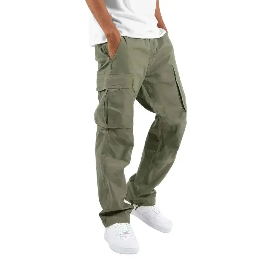 BOLUBAO Mens Outdoor Casual Pants Solid Color Large Pocket Ultra Thin Cargo High Quality n 241115