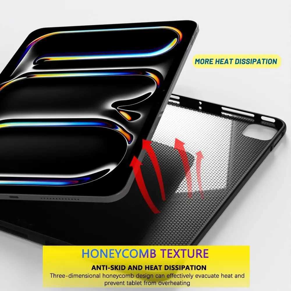 High Quality IPad Pro 13 (2024) M4 13 inch A2925 A2926 A3007 Funda black soft TPU silicone shockproof cover O241115