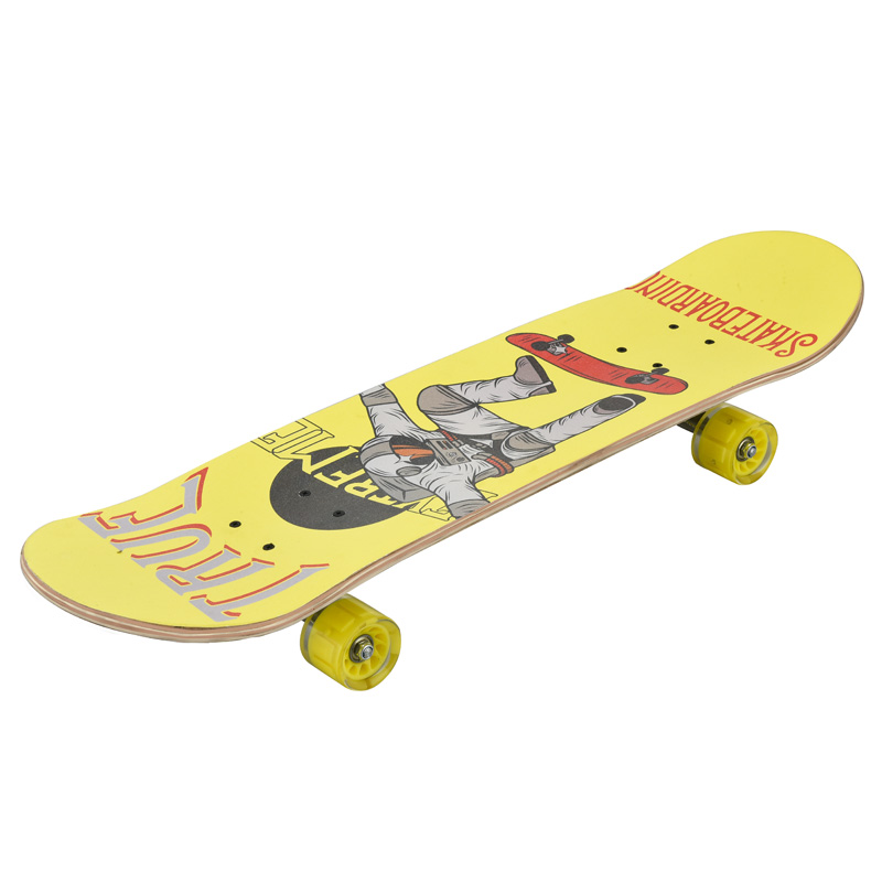 Children's four-wheeled skateboard maple double-warp board beginner scooter teenage skateboards