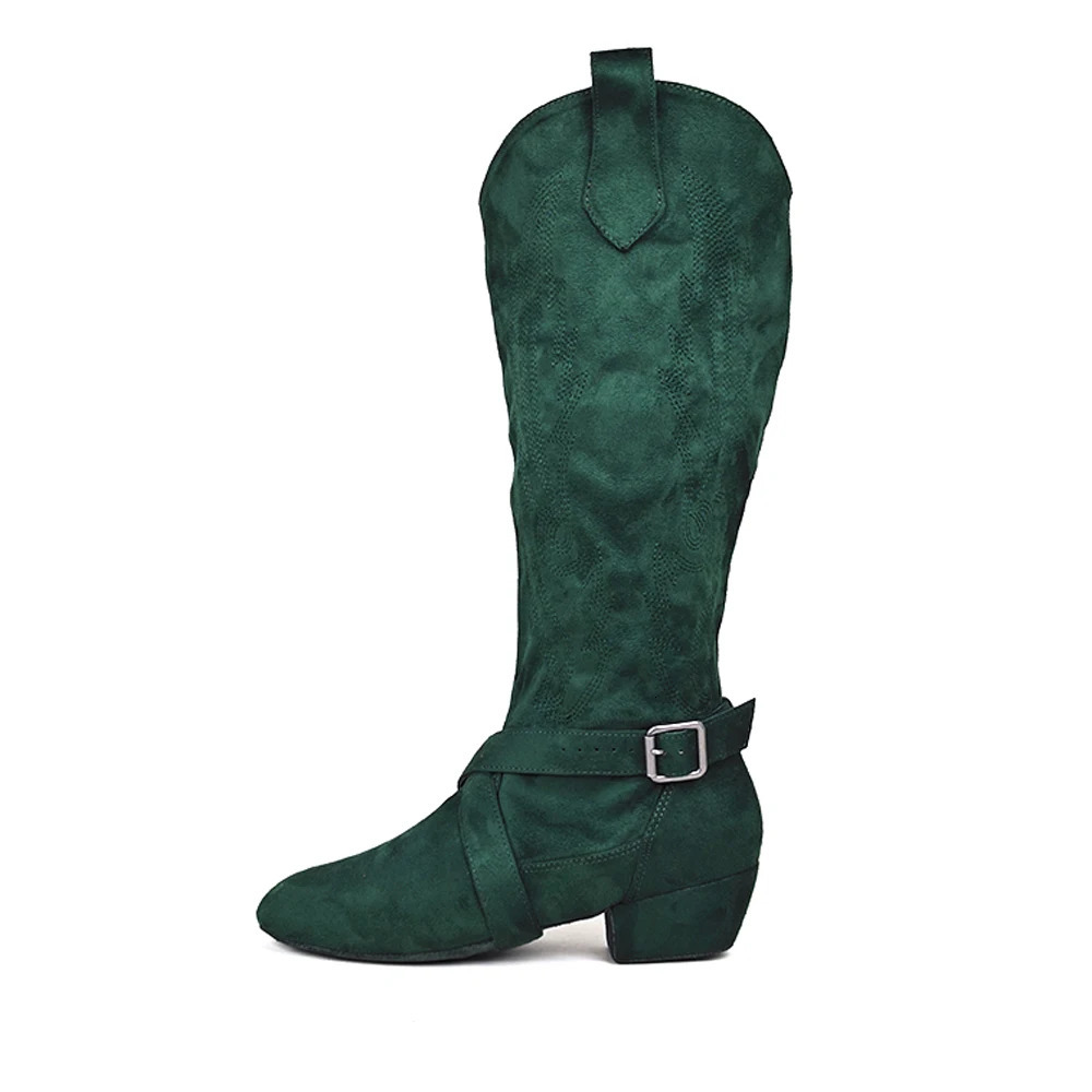 Prescott Suede Sole Western Style Line Dancing West Swing Boots 241115