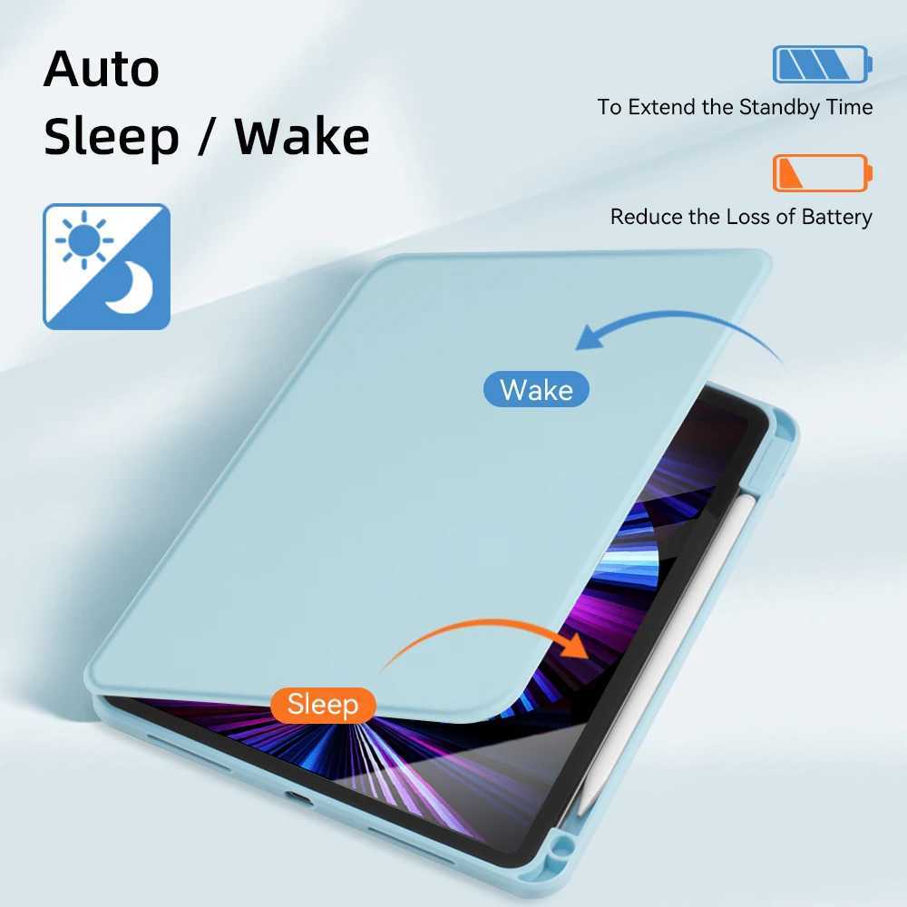High Quality 360 rotating iPad case suitable for 2024 Air M2 Pro M4 iPad 10.9 Mini 6 10.2 7/8/9/10 10th generation Pro 11 12.9 tablet cover O241115