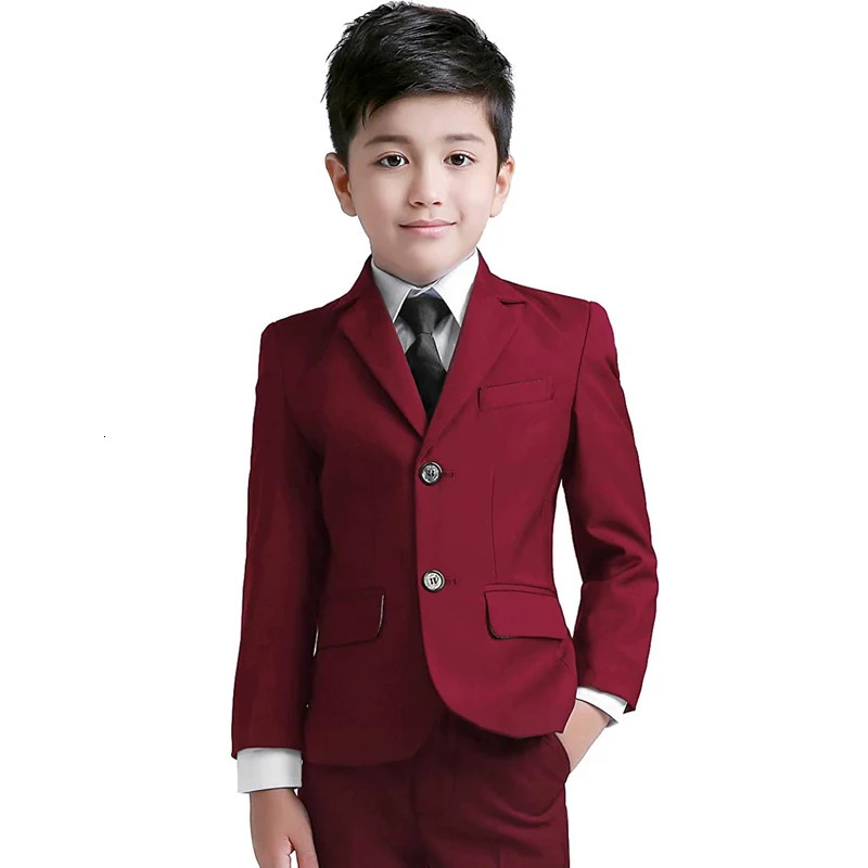 Boys colorful formal suit ultra-thin suit dress childrens wedding party performance costume childrens jacket pants bow tie costume 241115