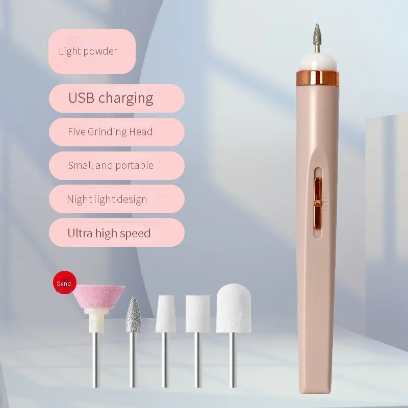Electric Nail sander Mill For Manicure Equipment File Polish Mini Driller Set Rechargable Wireless Drills Pen Portable Cordless 241115