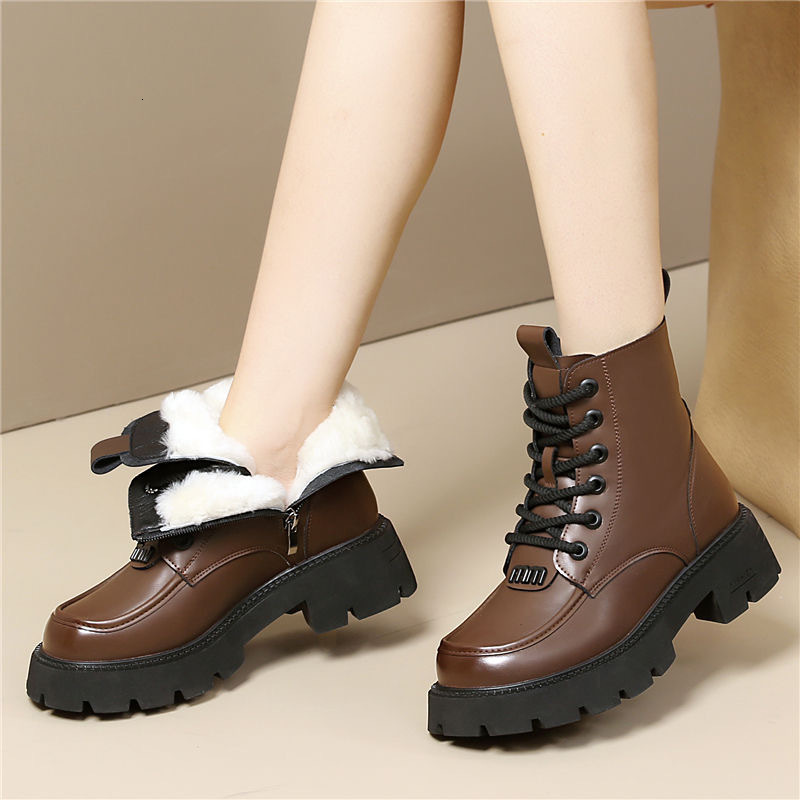 Fur Integrated Snow Veet Anti Cold Winter Women's Warm Shoes Lamb Wool Cotton Boots