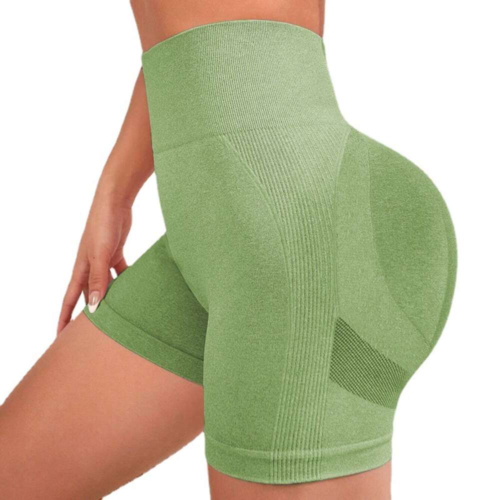 Hip Lifting Shorts, 3/4 High Waisted Abdominal Tightening External Yoga Pants, Women's Running, Sports, and Fiess Shorts F41619