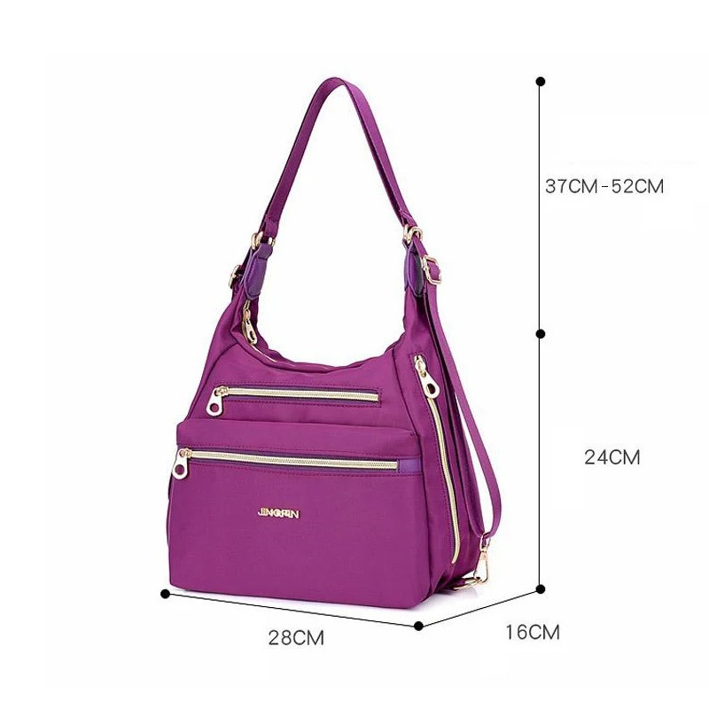Nylon Crossbody Backpack Bag Casual Handbag Ladies Large Capacity Waterproof Shoulder Bag Travel Shoulder Bags Bolsa Feminina 241115