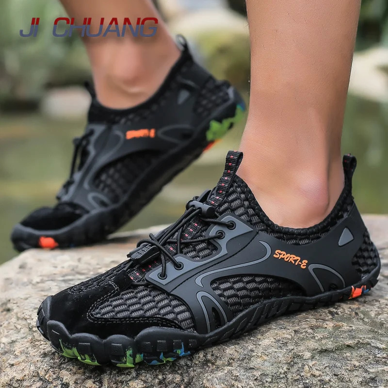 Big Size 47 Aqua Shoes Men Outdoor Quick Dry Water Nonslip Fitness Barefoot Beach Sneakers In Trekking Upstream 240402