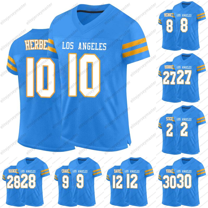 Omarion Hampton 8 Cities Football Jerseys 8 Heinicke 10 Herbert 2 Stick 27 Dobbins 28 Haskins Vidal Chark Jr. Fehoko Johnston Custom Any Number Name F