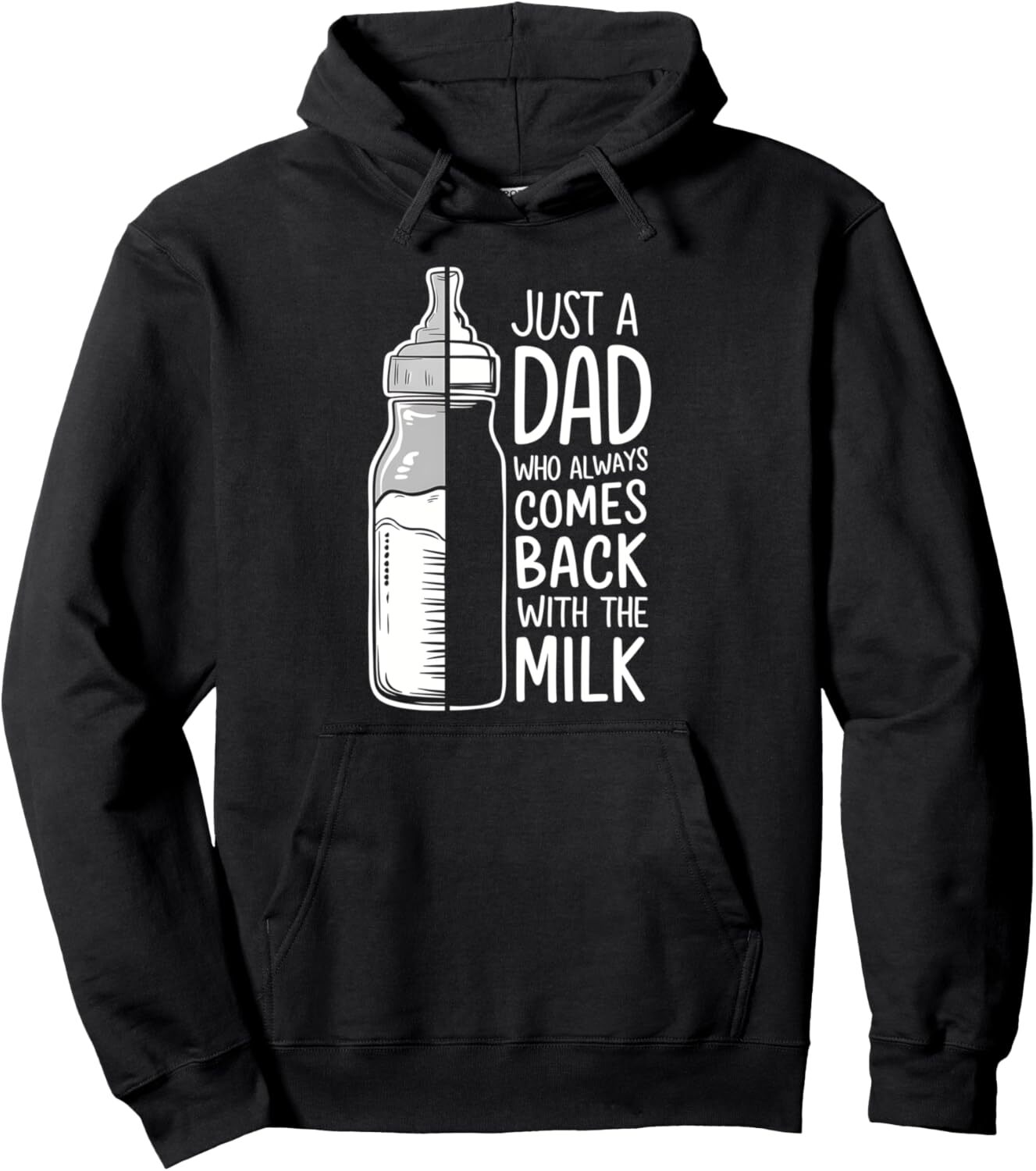 Hoodie for Mens Womens Dad Milk Bottle Funny Fathers Day New Dad Design Graphic Pullover Hoodie Graphic Hoodies sweatshirt