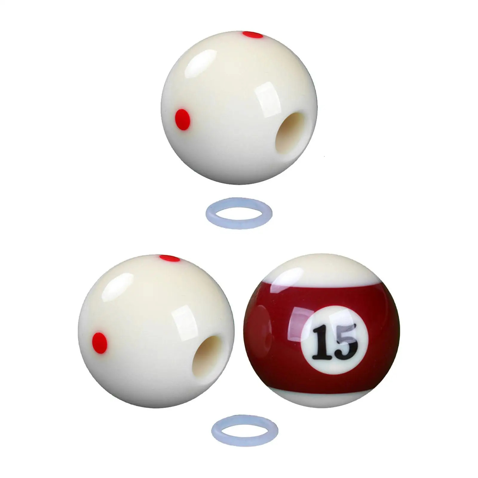 Billiards Cue Ball with Hole Practice Aiming Helper for Technique Perforated Billiard Stroke Exerciser 241115