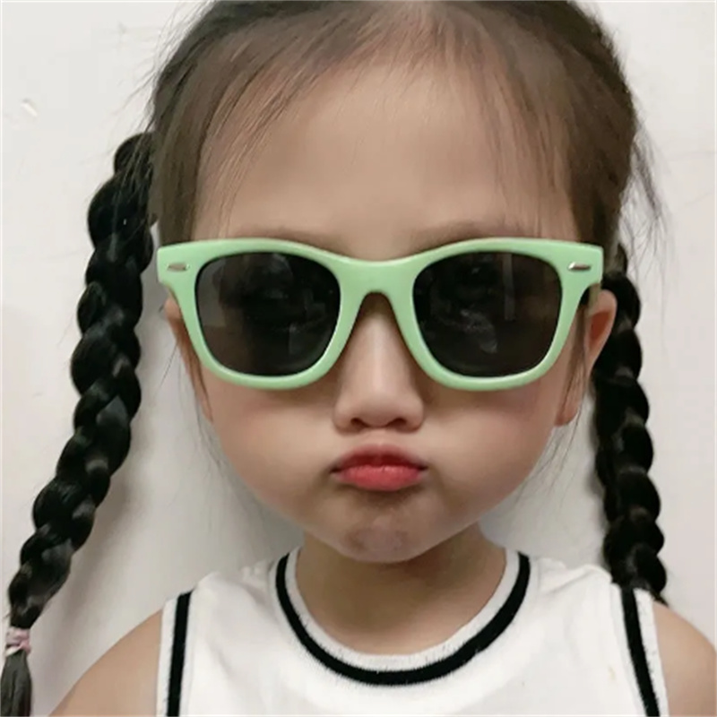Fashion teenagers glasses Brand Polarized Kids Sunglasses designers UV400 Eyewear sun Glasses Black Metal Frame Lens With Box H260130