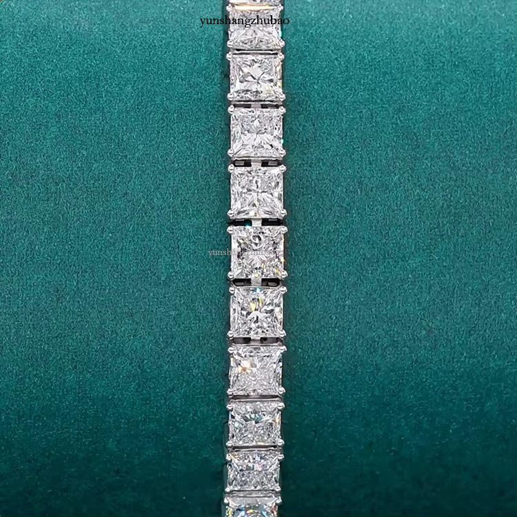 VOAINO fashion 9K 14K Sliver moissanite 4mm hpht cvd Lab grown dia ladies tennis bracelet