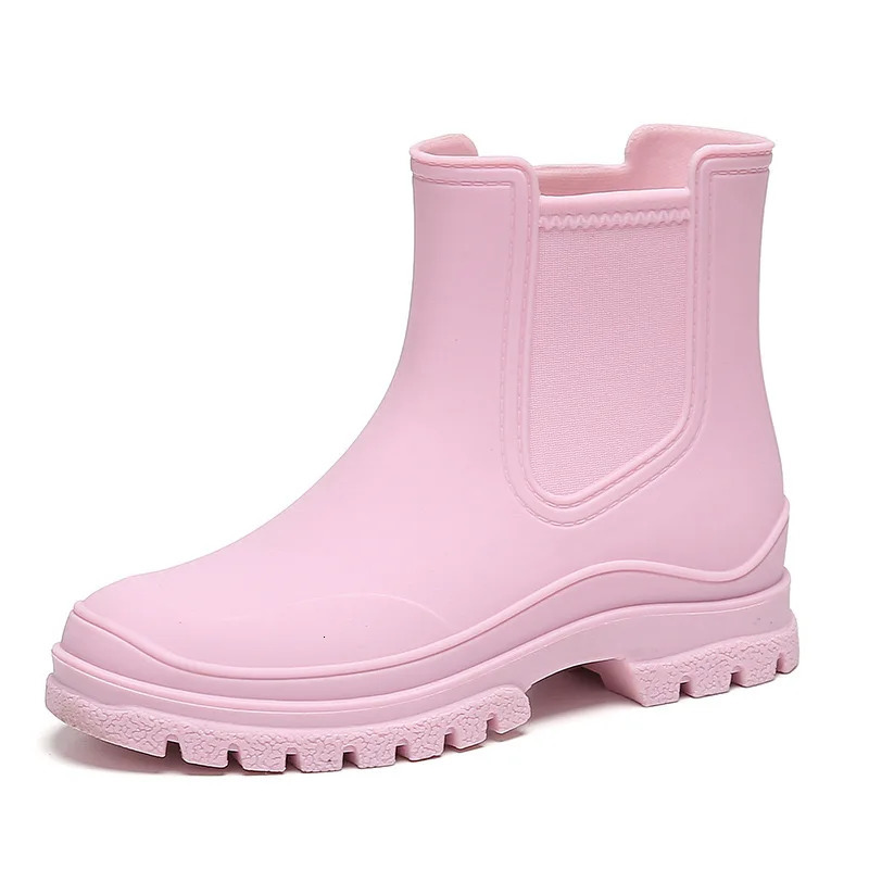 Rain Boots For Women Tpe Fashion Chelsea Low Top Waterproof Boots Female Versatile Nonslip City Walk Rain Shoes Adult Galoshes 241115