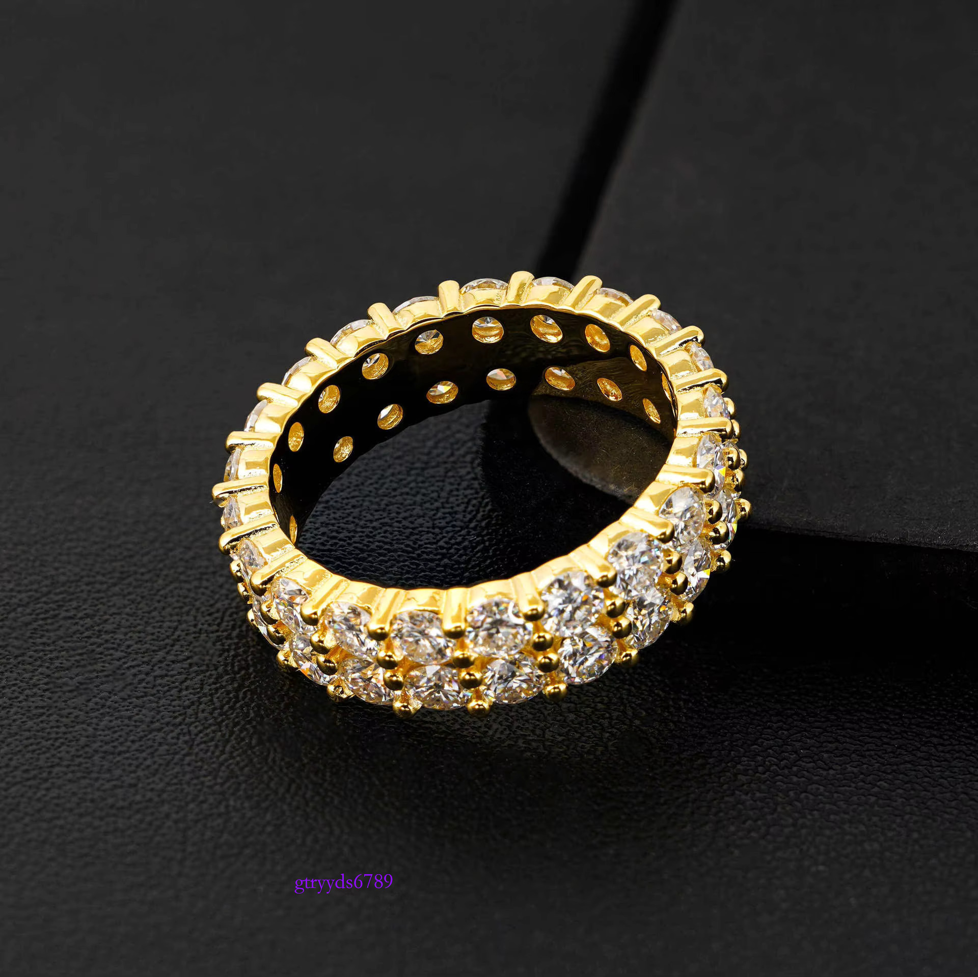 New Arrivals Sterg Sier Iced Out Hamsa Hand Men Hip Hop VVS Moissanite Dia Rings