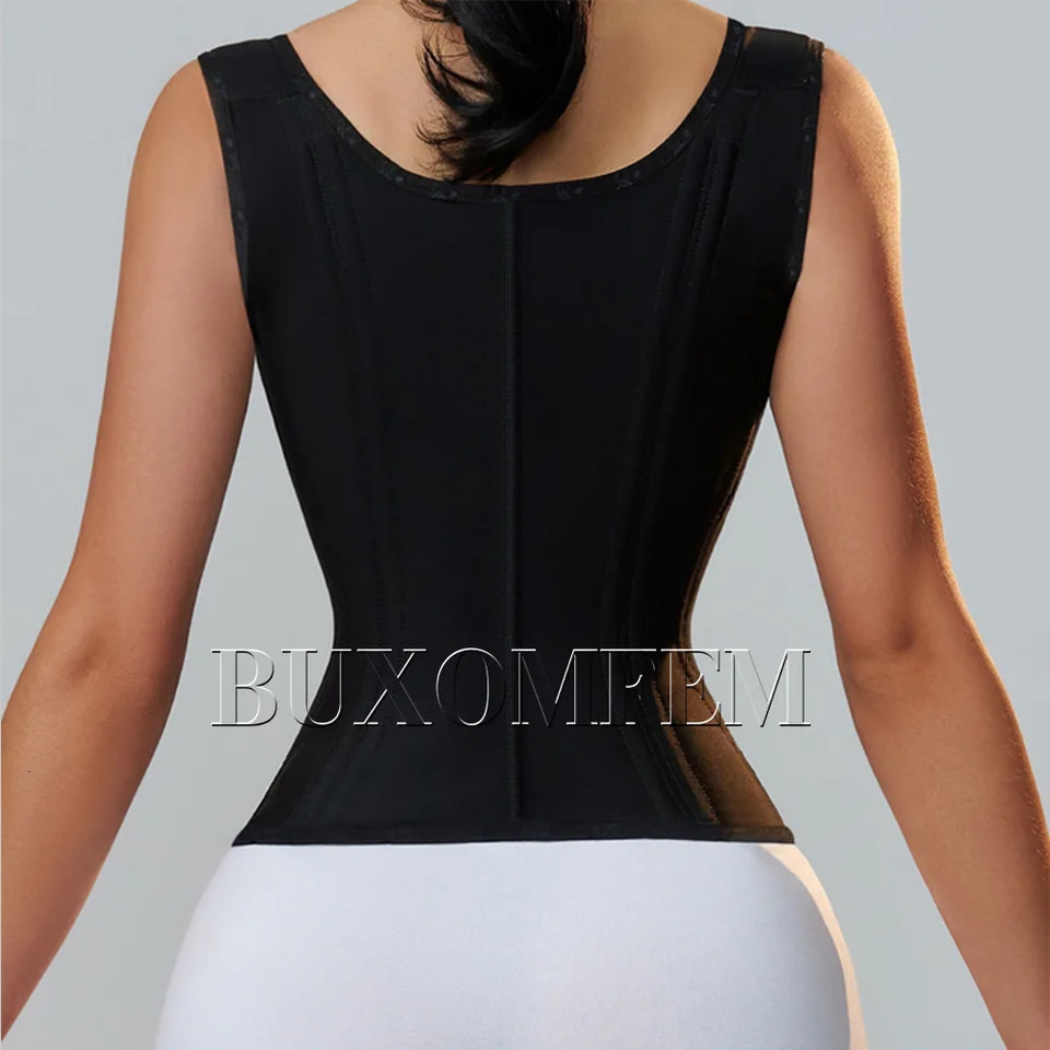 Fajas Colombians Girdles with Row Buckle and Zipper Unique Postpartum BBL Corset Binder Waist Body Shaper for Women Post Surgery 241115