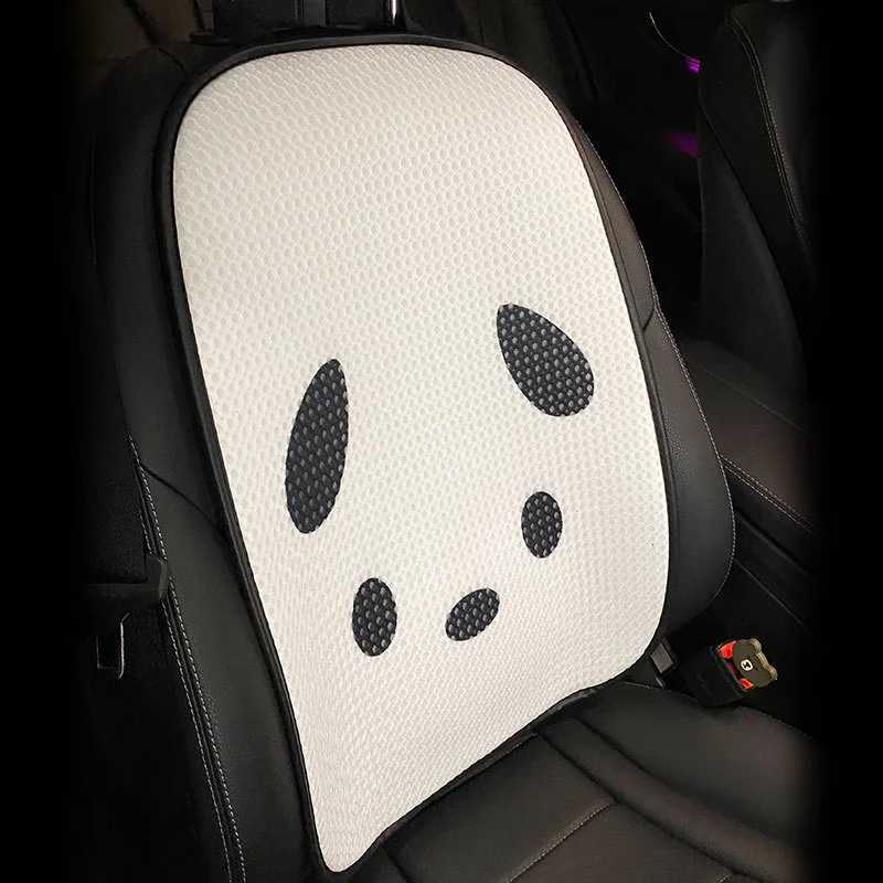 Dog Car Seat Covers Car Cushion Cute Black and White Dog Car Headrest Cartoon Creative Plush Comfortable Waist Support Car Creative Headrest z241115