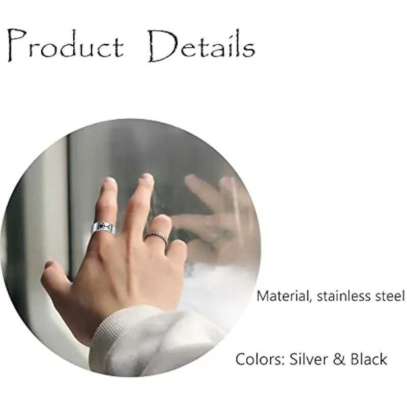 Simple trends interesting middle finger stickers paper man rings hip-hop fuxk graffiti rings mens couple parties new gifts jewelry W250111