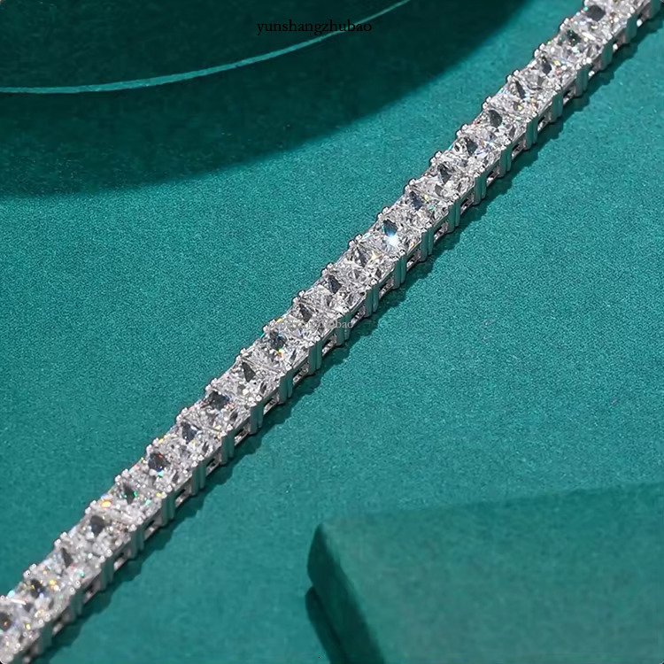 VOAINO fashion 9K 14K Sliver moissanite 4mm hpht cvd Lab grown dia ladies tennis bracelet