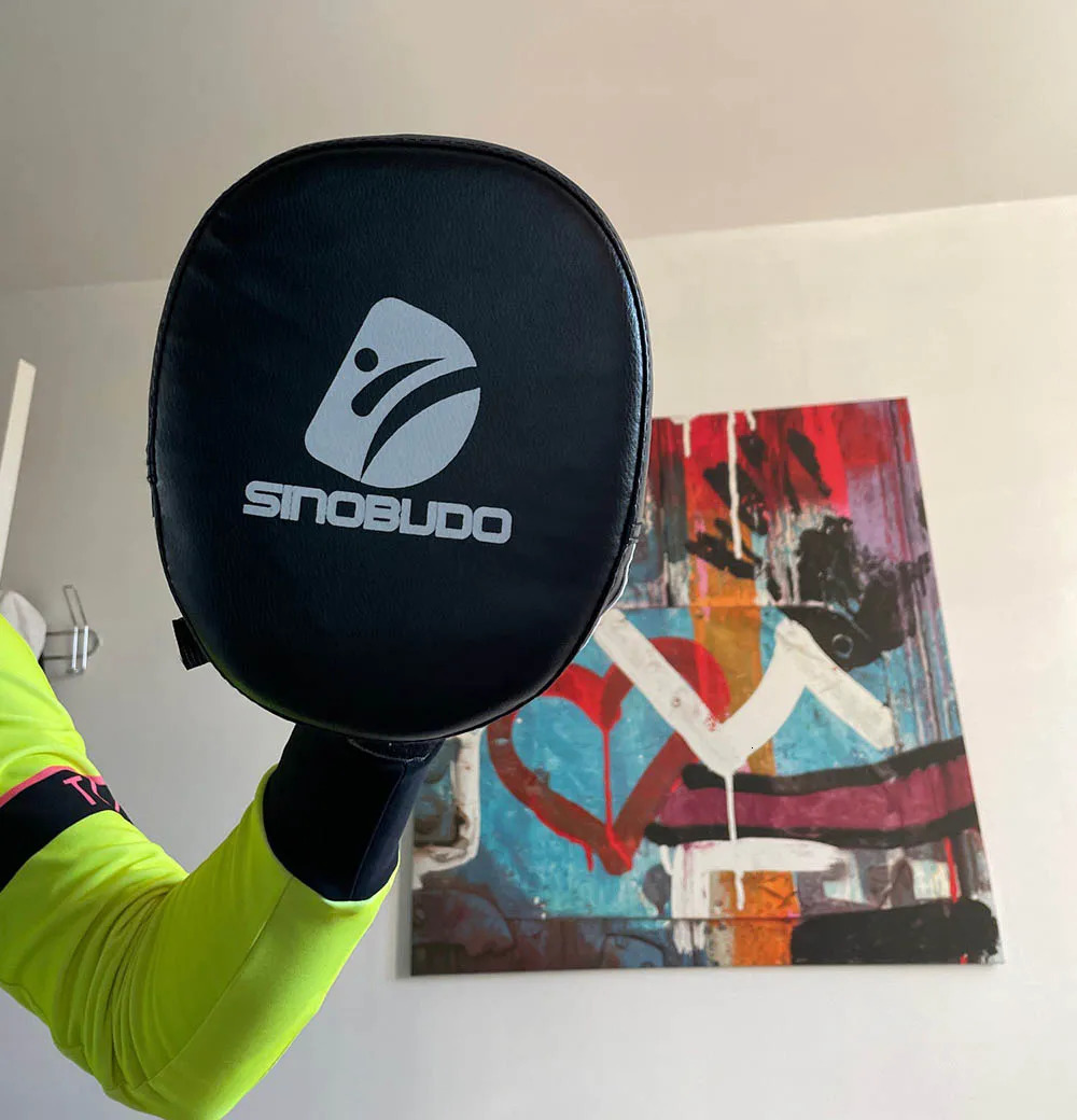 Black Red Boxing Gloves Mitts Pads for Muay Thai Kick Boxer MMA Training PU foam Karate boxer target Pad 241116