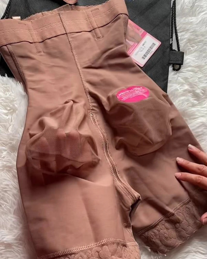 Strap shapewear Womens Adjustable Straple Open Bust Shapewear Colombian Girdle Female Underwear High Waist Push Up Shorts 241115