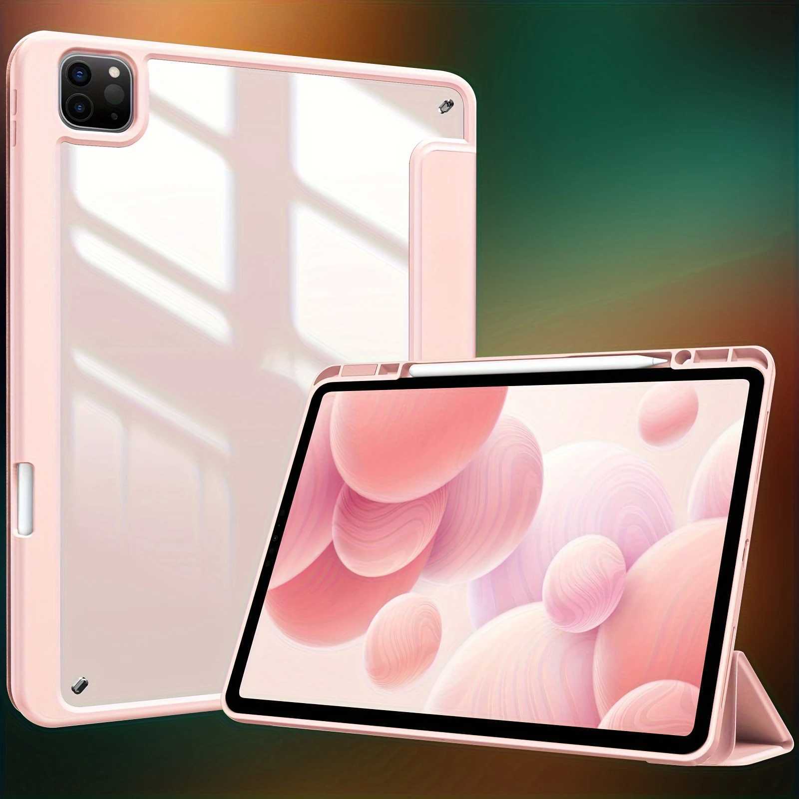 Hot Sale Suitable for iPad Pro 12.9 11 13 M4 7/8/9th Gen 10.2 5/6th 9.7 10/10.9 Air 11 13 M2 Air 10.9 5/6th Clear PC Back tablet cover T241115