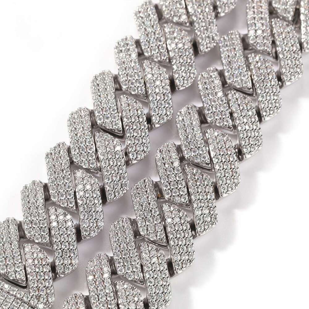 designer jewelry link chain Iced Out Pass Dia Tester Sterling Sier Necklace Vvs moissanite cuban necklace personalize