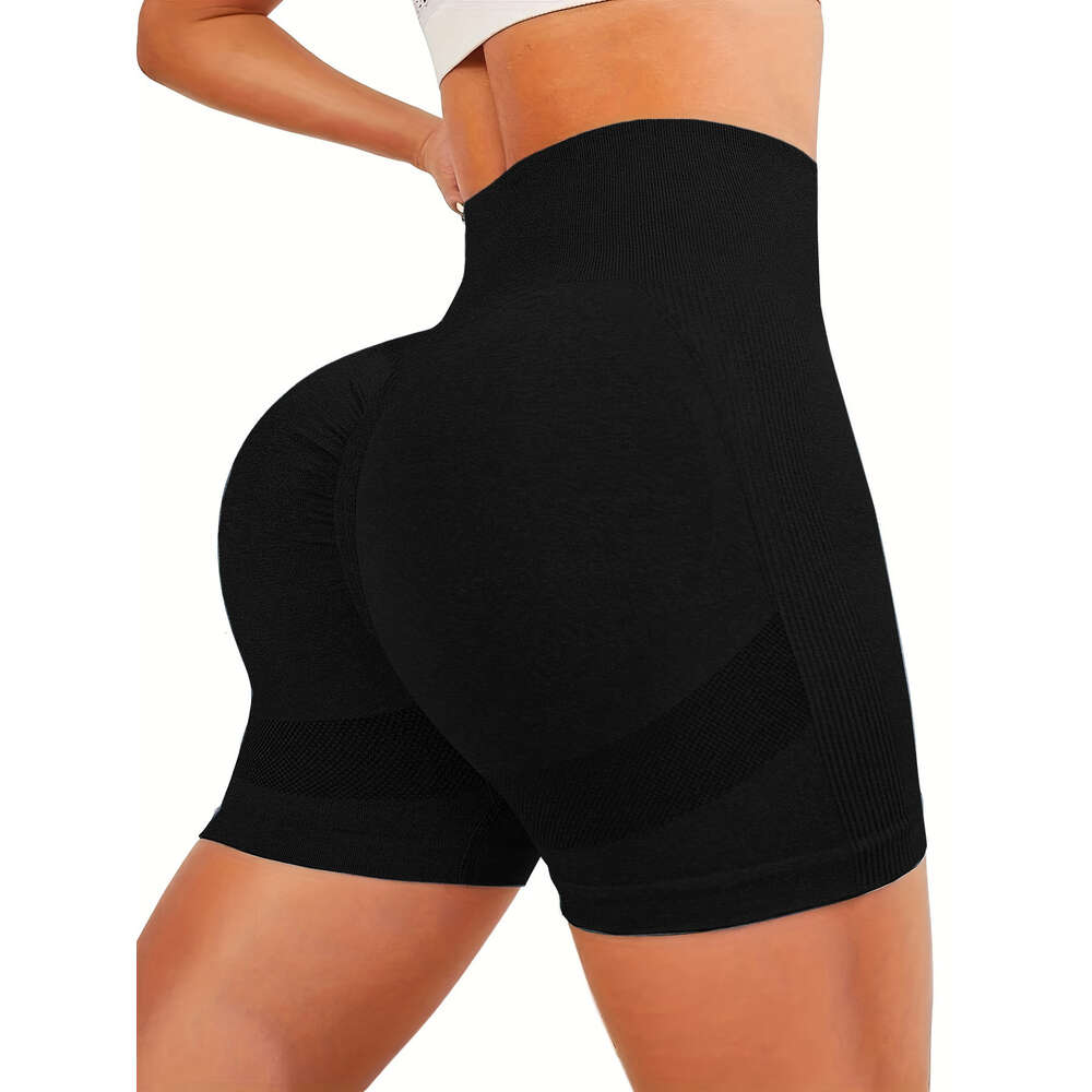 Hip Lifting Shorts, 3/4 High Waisted Abdominal Tightening External Yoga Pants, Women's Running, Sports, and Fiess Shorts F41619