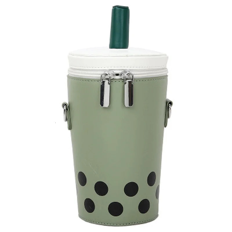 Creative texture milk tea small bag personalized cute cartoon autumn and winter one shoulder messenger phone storage bag 241115