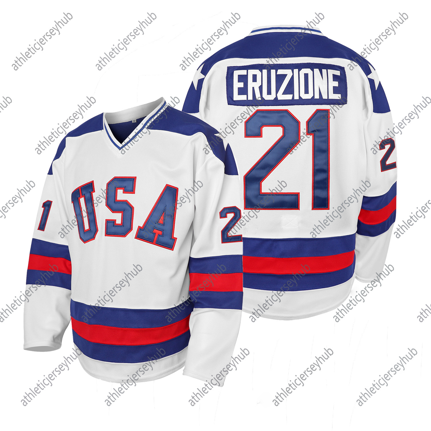 Men 1980 Team Hockey Jack 17 O'Callahan 21 Mike Eruzione Jim 30 Craig Miracle On Ice Hockey Jersey