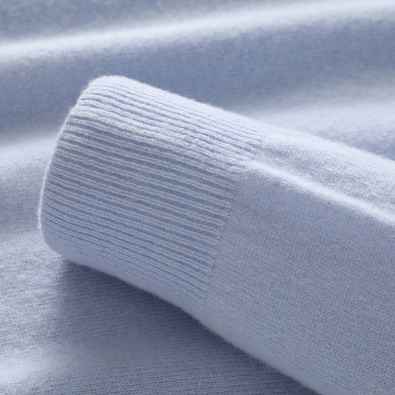 100% Merino wool sweater mens semi high neck knitted hooded Spring and Autumn cashmere Versatile 241115