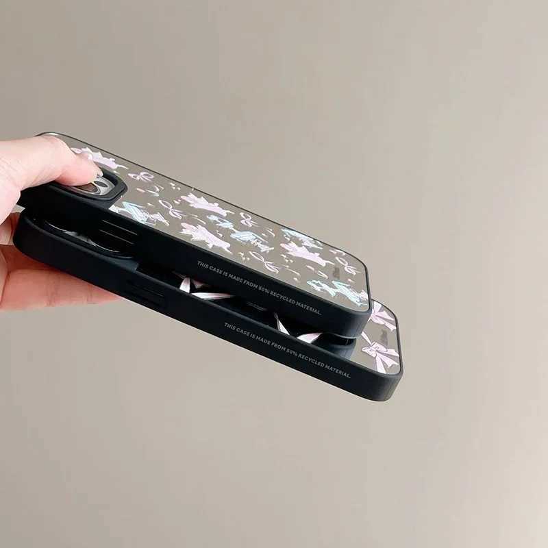 Phone case Swan Bowknot Mirror Surface Phone Case Cover for iPhone 11 12 13 14 15 16 Pro Max Case Z241102