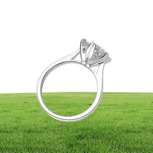 sterling silver product in love with single bell women039s exaggerated large 2 CT simulation diamond ring showing off two CT d