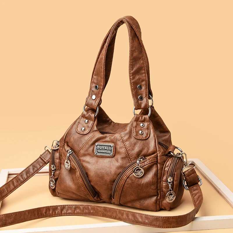 Hot luxury handbag text bag designer cross shaped large capacity Fem Shoder bag Fi brand womens leather messenger bag Y250318