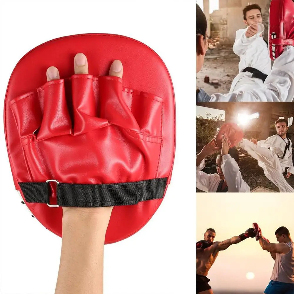 Black Red Boxing Gloves Mitts Pads for Muay Thai Kick Boxer MMA Training PU foam Karate boxer target Pad 241116