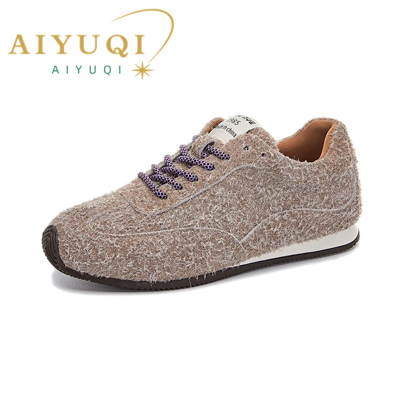 Snowflake Leather Women's German Training Shoes Non-slip Fashion Women's Sneakers Shoes Flat Bottom Casual Female Shoes