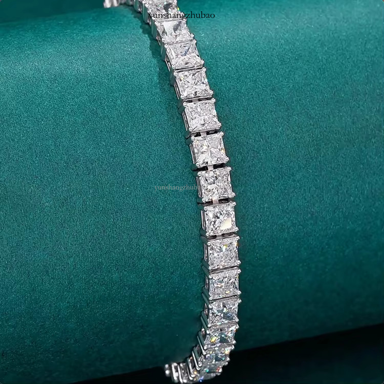 VOAINO fashion 9K 14K Sliver moissanite 4mm hpht cvd Lab grown dia ladies tennis bracelet