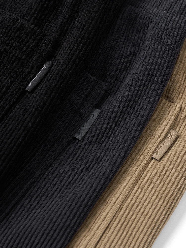 Autumn Loose Warm Wool Lined Corduroy Fabric Casual Pants Mens Plus Size Trouser 241115