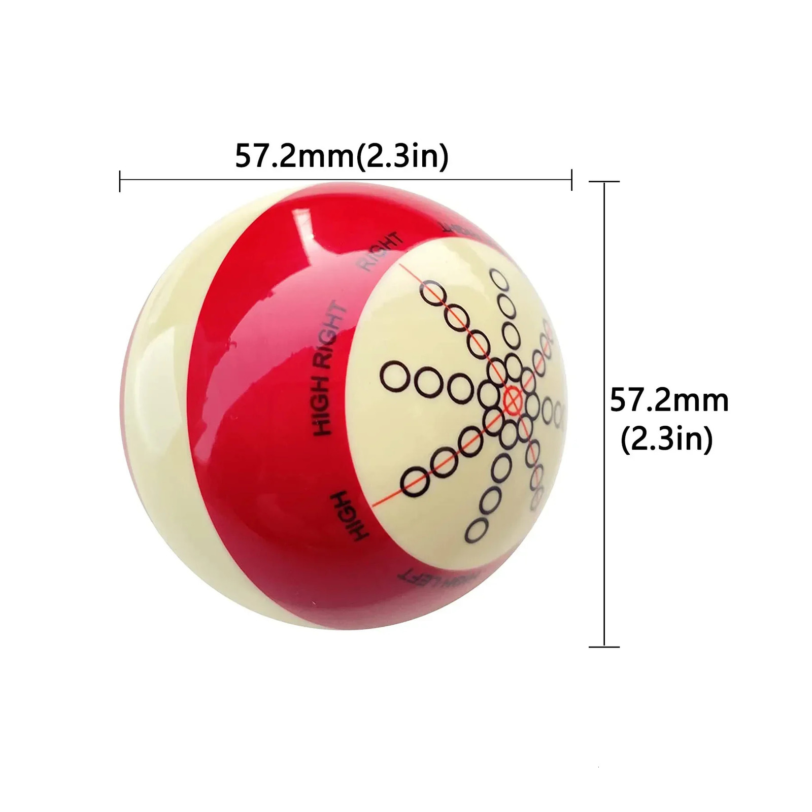 Training Billiard Cue Ball Snooker Practice Assist Accessory Balls with Standard Lines and Dots America Pool Eight 241115