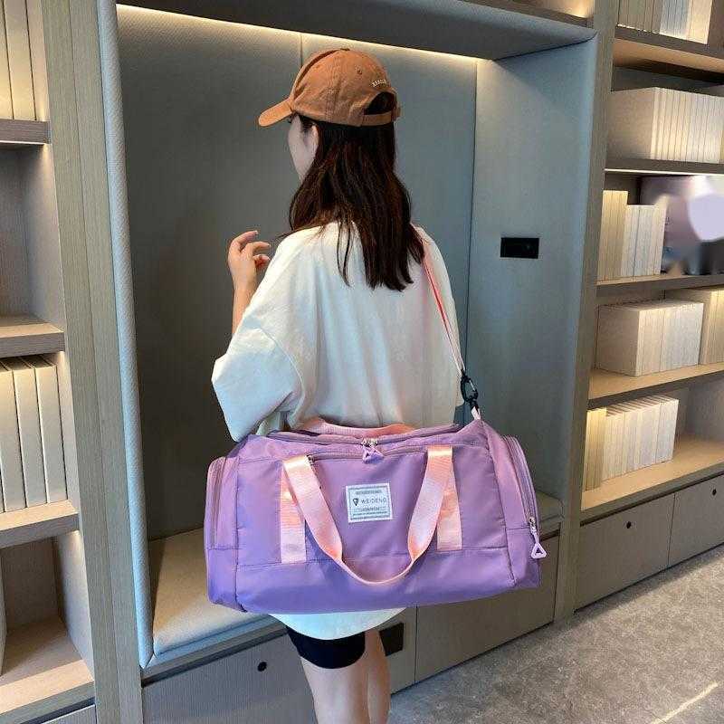 Sports and Fitness Bag Large Capacity Travel Handbag Oxford Cloth Clothing Luggage Bag Short Distance Travel Bag