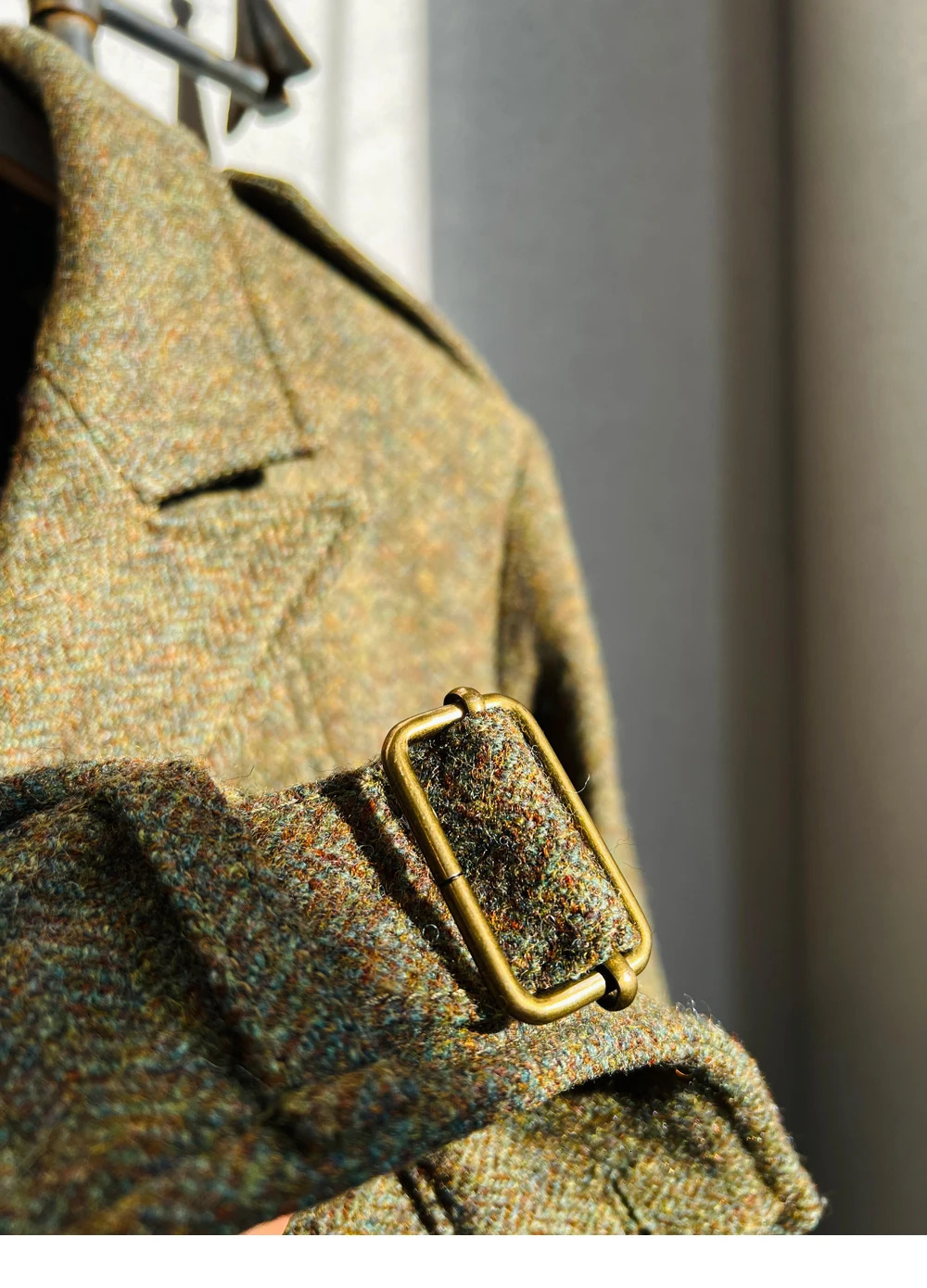 Customized S-042 625g heavy-duty all wool coarse woolen Eisenhower jacket with 100% wool jacket and two tone buttons available 241115