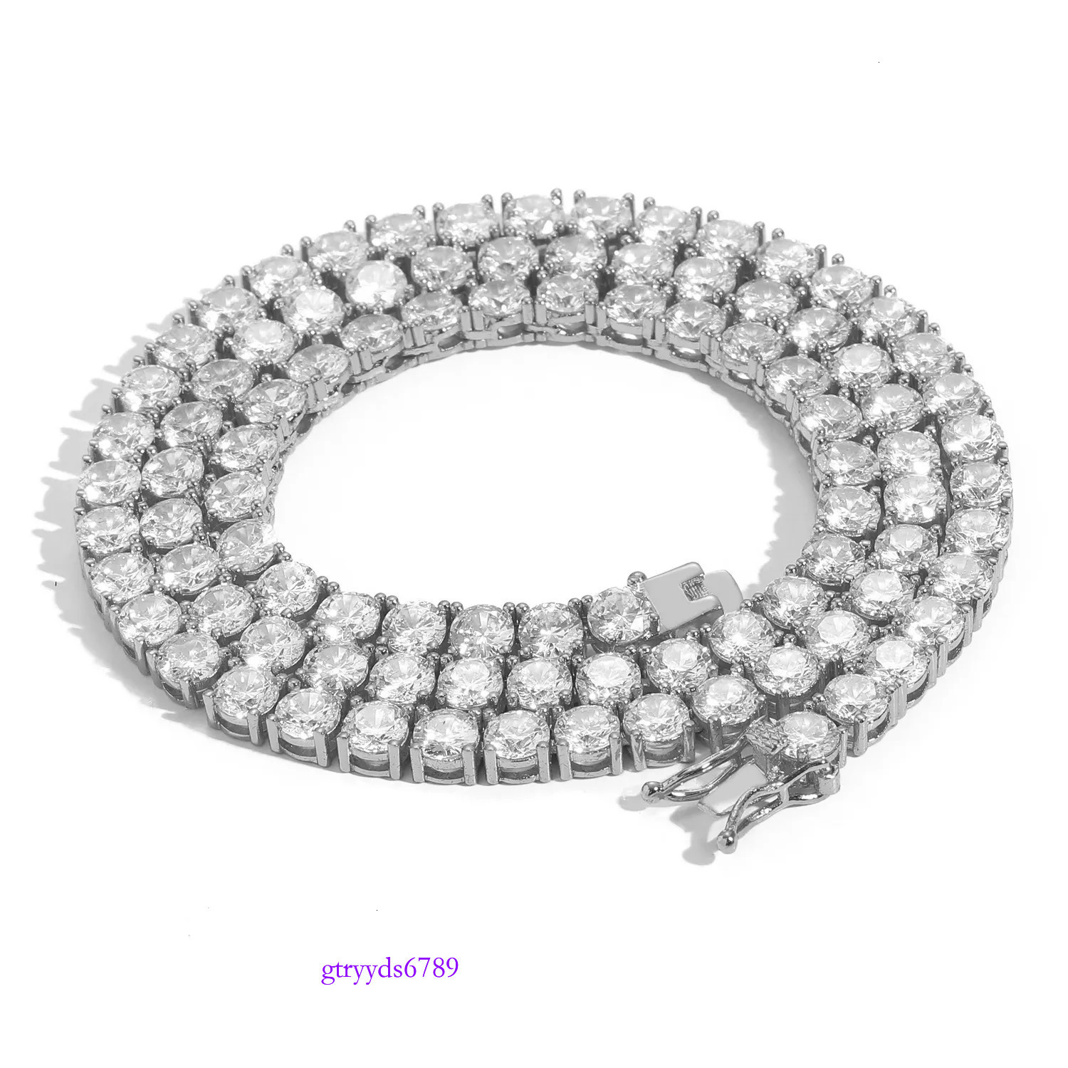 Fashion designer tennis bracelet, women and men gold plated 3MM 4MM 5MM 6MM W dia necklace, hip hop exquisite jewelry necklace personalized