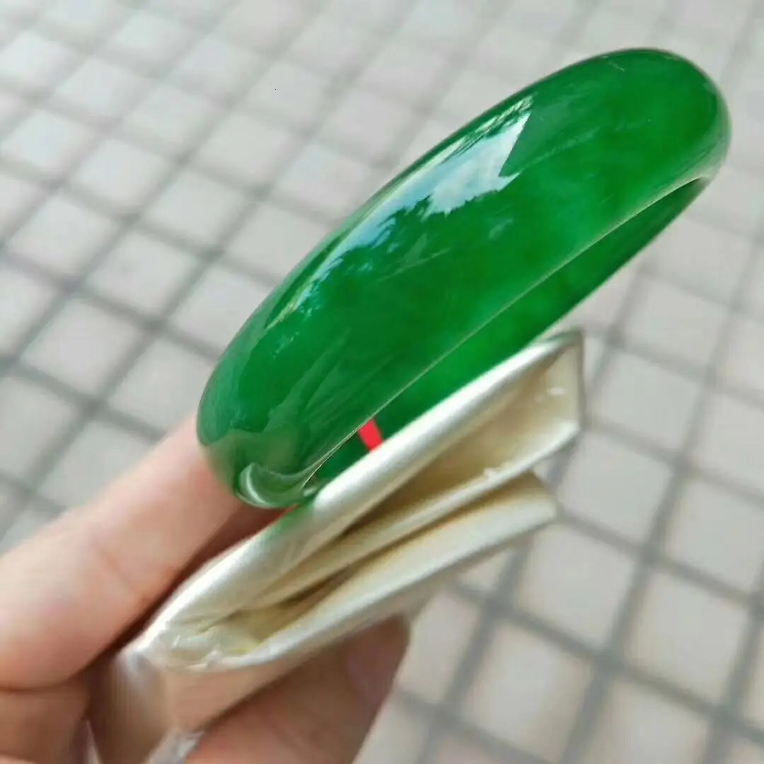 Send Certificate Burma Jadeite Bangle Womens Natural Burmese Jade Genuine Jade Bracelet Girlfriend Mother Gift 241115