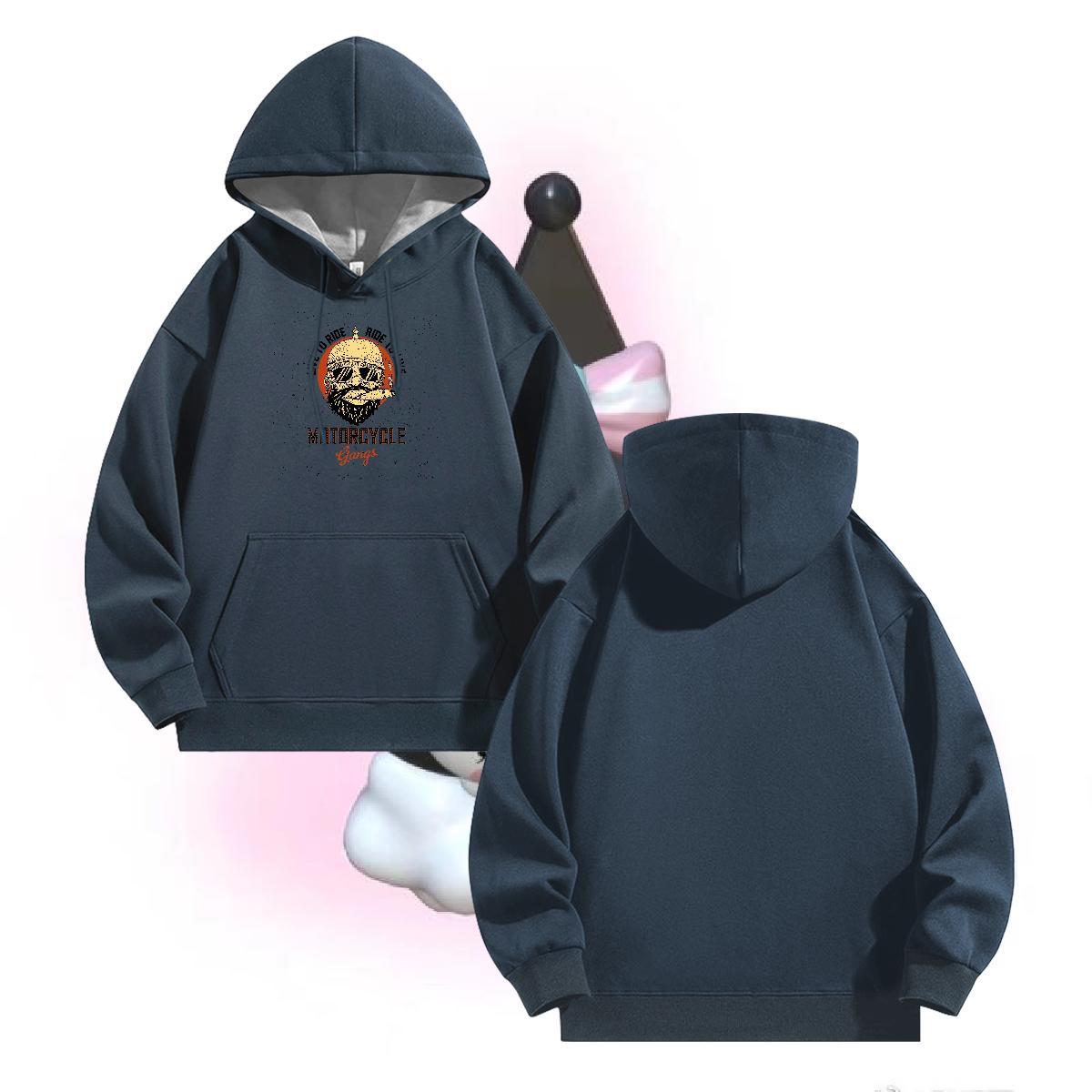 DIY Customized Hoodie Hooded Collar Breathable Free Shipping Women Hoodie Skull Tops Hoody Velvet Thick Outdoor